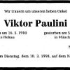 Paulini Viktor 1910-1998 Todesanzeige